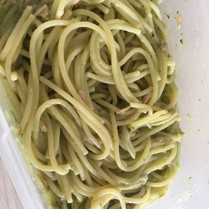 レンジで！バジル風パスタ